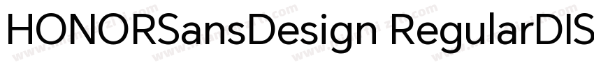 HONORSansDesign RegularDISP字体转换